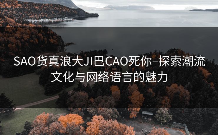 SAO货真浪大JI巴CAO死你–探索潮流文化与网络语言的魅力  第1张